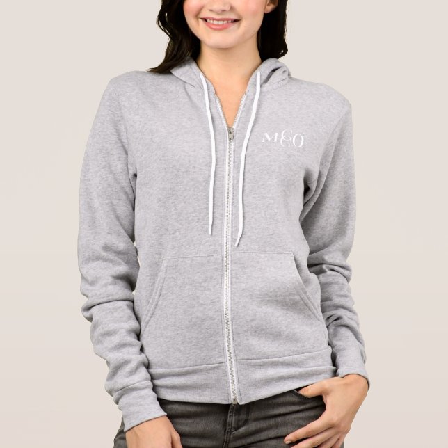 Sudadera con capucha unisex con cremallera (Anverso)