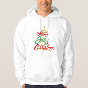 Sudadera con capucha unisex de Navidad Holly Jolly
