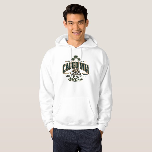 Sudadera con capucha Varsity Vintage California Re (Anverso completo)