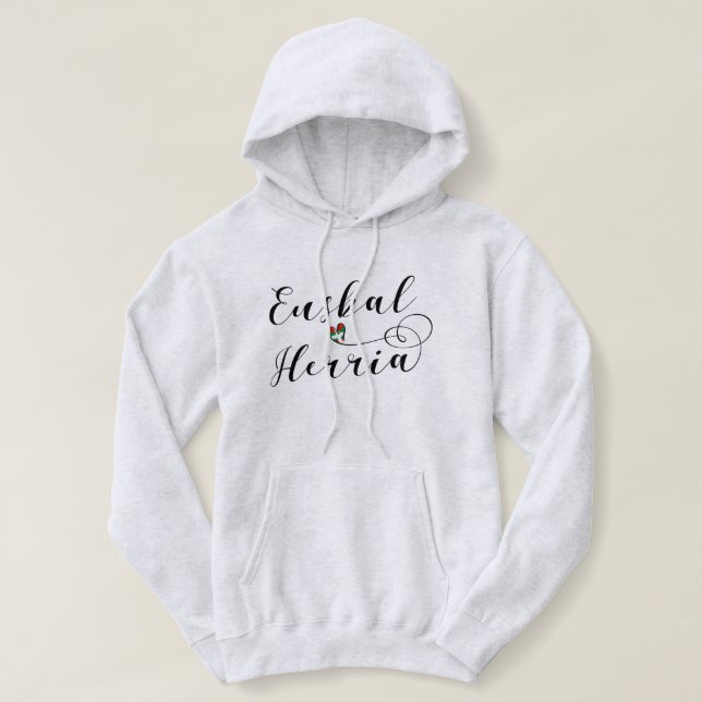 Sudadera con capucha vasca Euskal Herria del (Diseño del anverso)