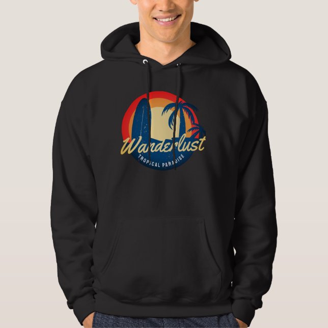 Sudadera con capucha vibrante con tema de playa pa (Anverso)