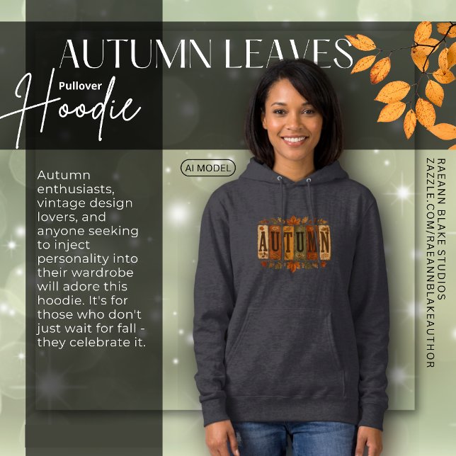 Sudadera con capucha vintage de hojas de otoño (Subido por el creador)