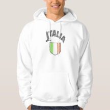 Sudadera con capucha vintage de la bandera italian