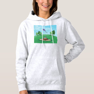 Sudadera con capucha volando una cometa