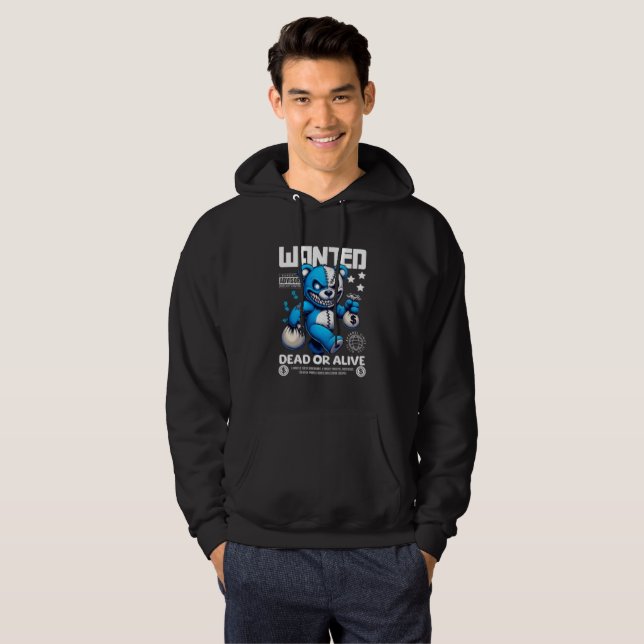 Sudadera con capucha Wanted Teddy Bear Bandit - Ro (Anverso completo)