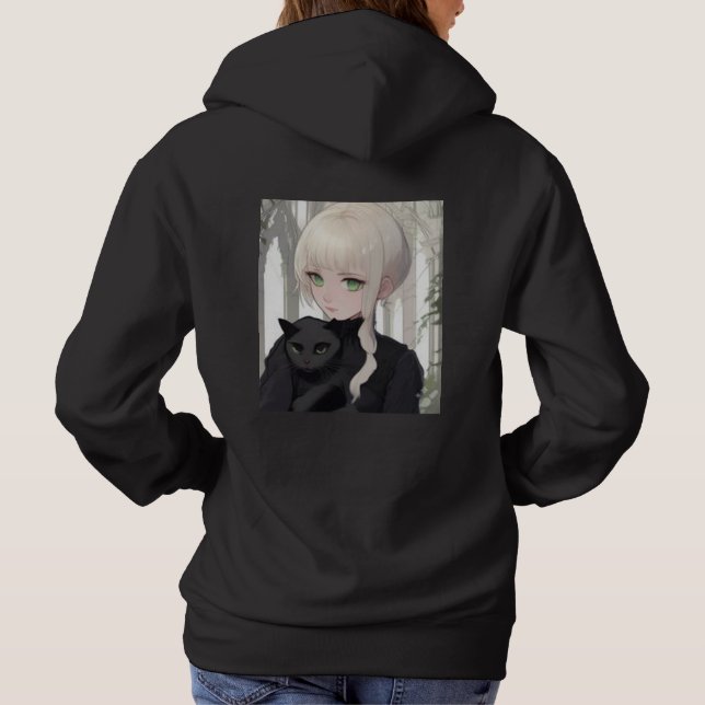 Sudadera con capucha Xen Black Cat (Reverso)