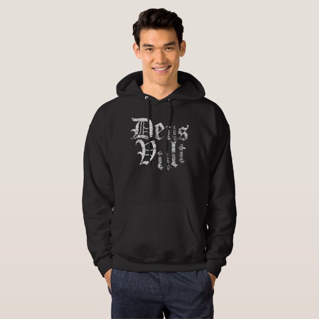 Sudadera con capucha y camiseta de "Deus Vult" (Anverso completo)