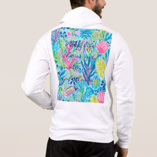 Sudadera con capucha y cierre completo en gráfico