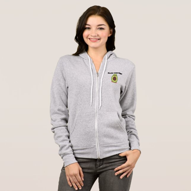 Sudadera con capucha y cierre completo para mujer (Anverso completo)