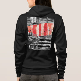 Sudadera con capucha y cierre – Diseño abstracto d