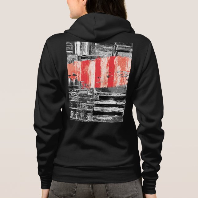 Sudadera con capucha y cierre – Diseño abstracto d (Reverso)