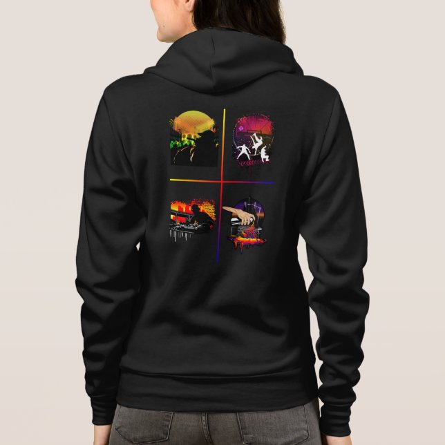 Sudadera con Capucha y Cierre MC DJ Breakdance Ele (Reverso)