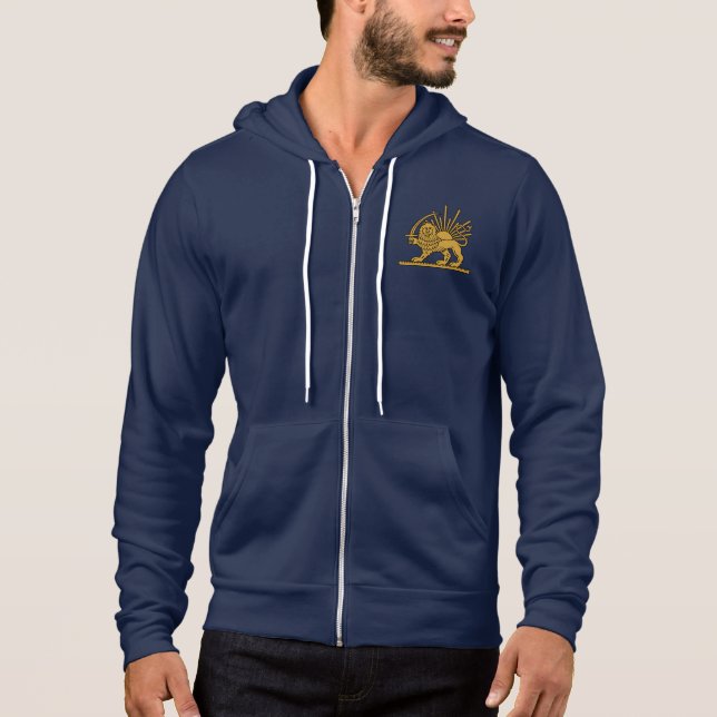 Sudadera con capucha y cierre Persian Lion y Sol  (Anverso)