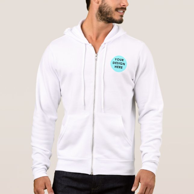 Sudadera con capucha y cremallera de Bella+Canvas  (Anverso)