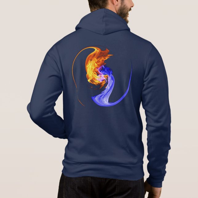 Sudadera con capucha y cremallera de Bella+Canvas (Reverso)