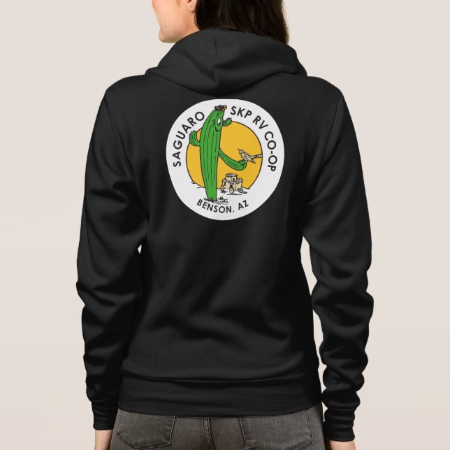 Sudadera con capucha y cremallera de Bella+Canvas  (Reverso)