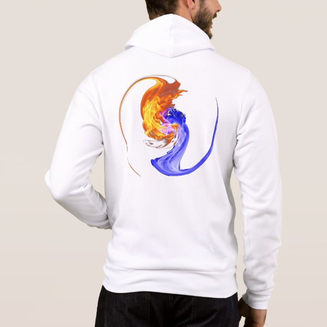Sudadera con capucha y cremallera de Bella+Canvas (Reverso)