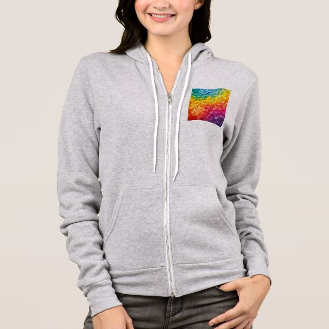 Sudadera con capucha y cremallera de mujer (Anverso)