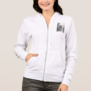 Sudadera con capucha y cremallera de mujer