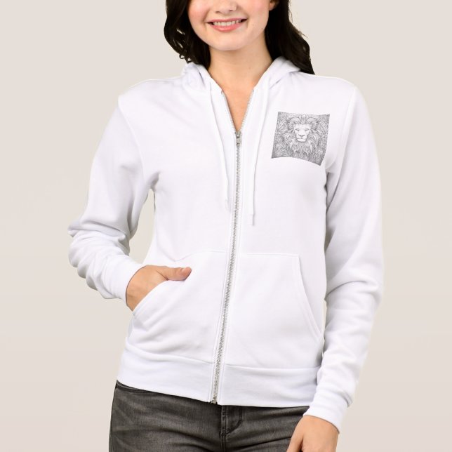 Sudadera con capucha y cremallera de mujer (Anverso)