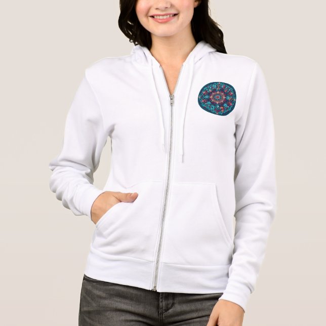 Sudadera con capucha y cremallera de mujer (Anverso)
