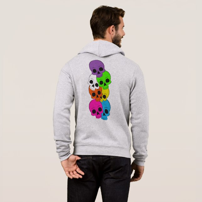 Sudadera con capucha y cremallera para hombre (Reverso completo)