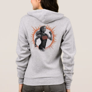 Sudadera con capucha y cremallera para mujer - Cor