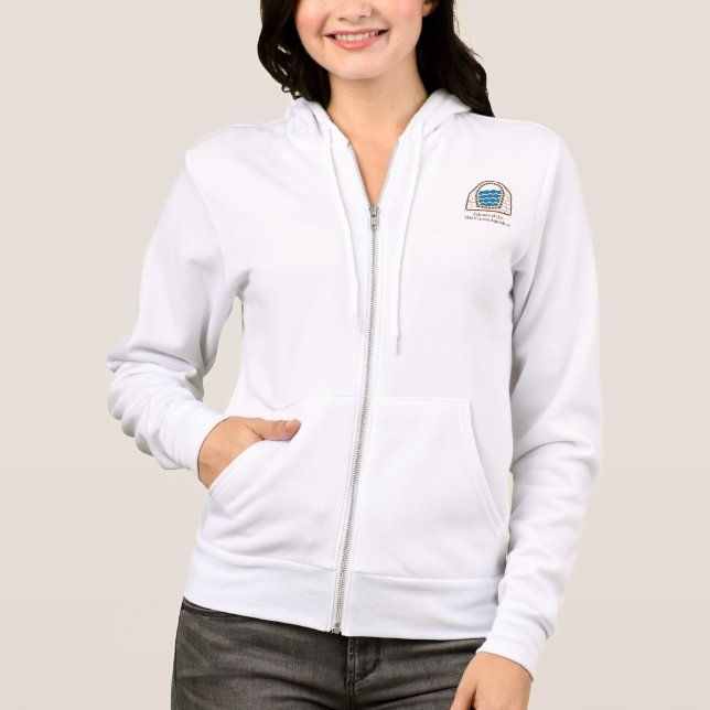 Sudadera con capucha y cremallera para mujer Old C (Anverso)