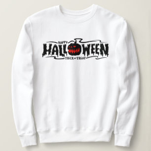 Sudadera con cara de calabaza espeluznante feliz H