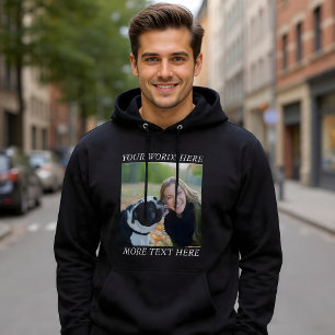 Sudadera con carga de foto y texto personalizado