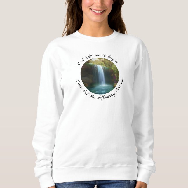 Sudadera con cascada inspiradora  (Anverso)