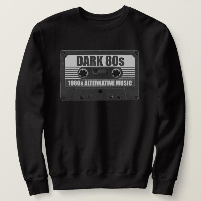 Sudadera con cinta de casete de los 80s OSCURA (Anverso del diseño)
