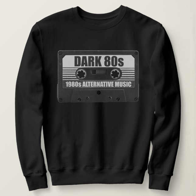 Sudadera con cinta de casete de los 80s OSCURA (Anverso del diseño)