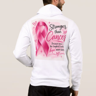Sudadera con Cinta Rosa de Conciencia Más Fuerte q