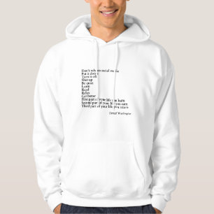 Sudadera con cita, cita de Denzel Washington, cita