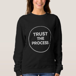 Sudadera con cita minimalista circular 'Confía en