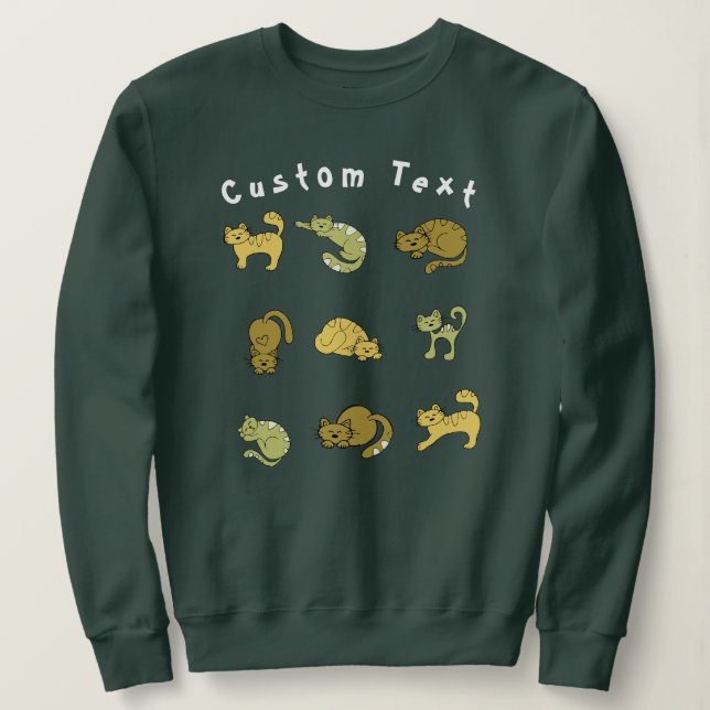 Sudadera con Collage de Gato Adorable - Regalo par (Anverso del diseño)