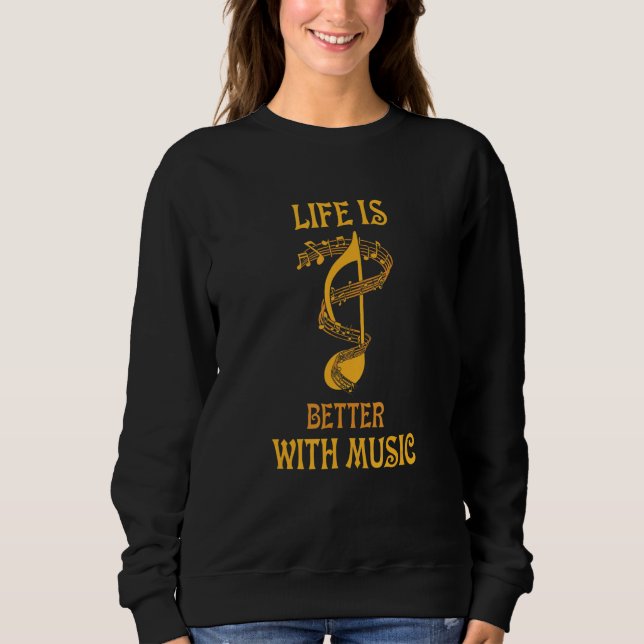 Sudadera Con compositor de hojas musicales de cantante musi (Anverso)