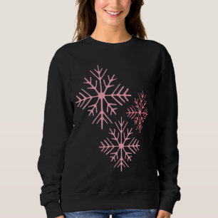 Sudadera con copo de nieve rosa