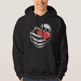 Sudadera con corazón de esqueleto – Diseño de arte