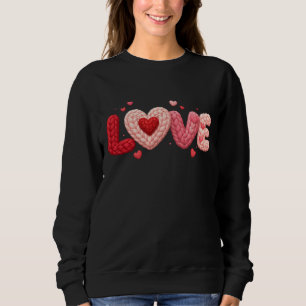 Sudadera con corazón de punto LOVE – Valenti román