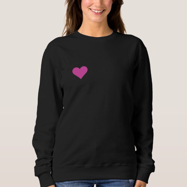 Sudadera con corazón rosa – Capucha de arte elegan (Anverso)