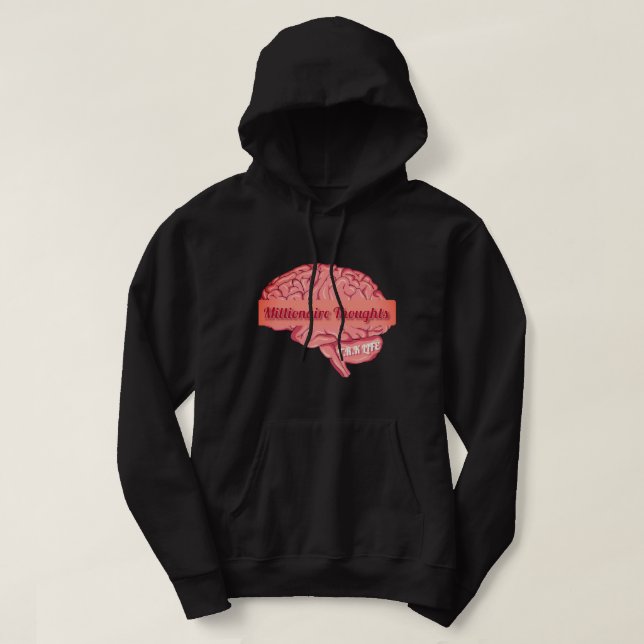 SUDADERA CON CORDÓN DE T.R.K MILLIONAIRE THOUGHTS  (Diseño del anverso)