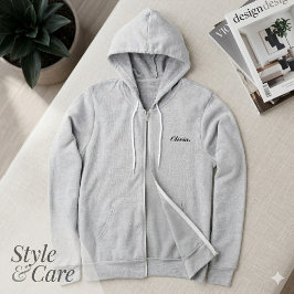 Sudadera con Cremallera Bella Canvas con Nombre Pe