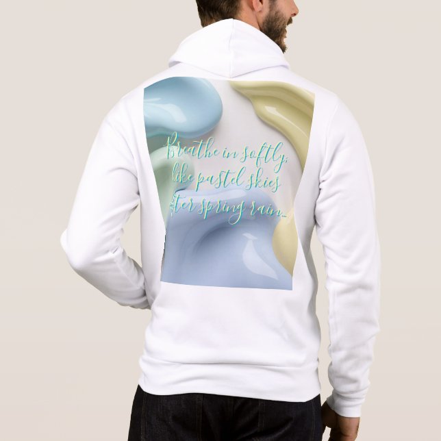 Sudadera con cremallera completa en gráfico elegan (Reverso)