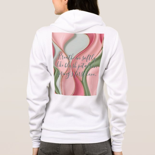 Sudadera con cremallera completa en gráfico elegan (Reverso)