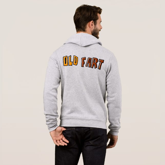 Sudadera con cremallera completa para hombres Old  (Reverso completo)