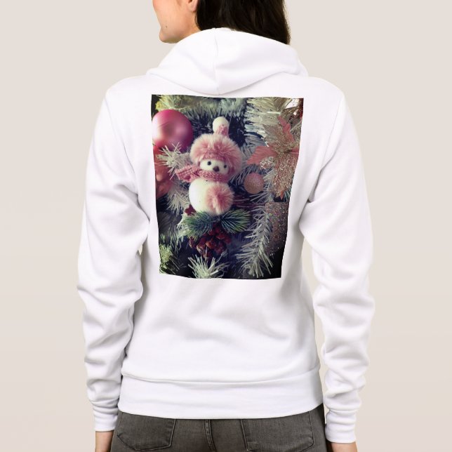 Sudadera con cremallera de muñeco de nieve de Navi (Reverso)