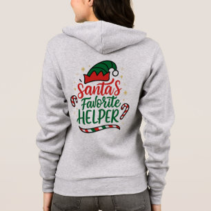 Sudadera con cremallera Festiva Santa Ayudante Nav