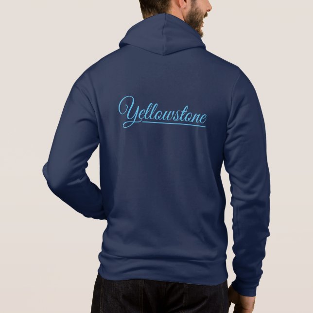 Sudadera con cremallera para hombre-Yellowstone (Reverso)